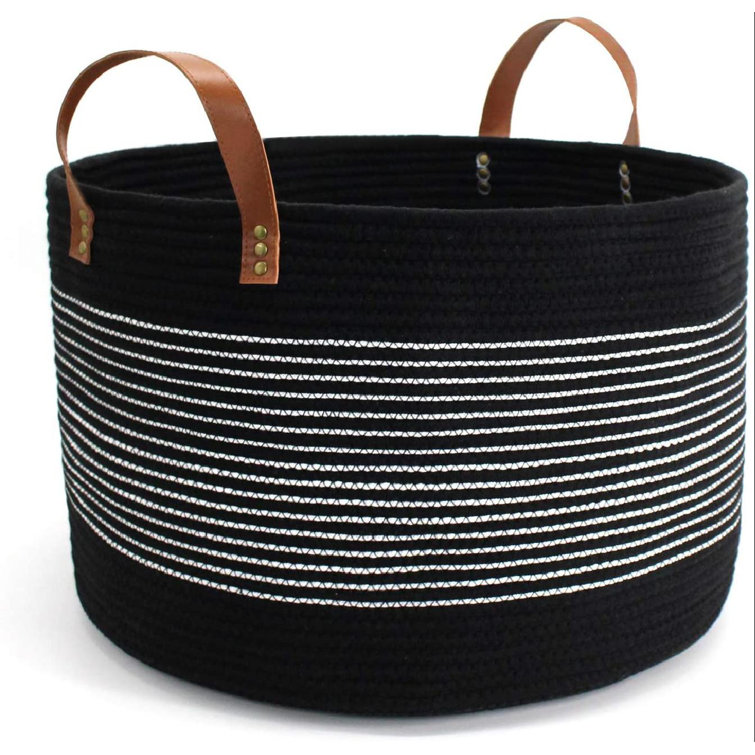 Latitude Run® Extra Large Rope Woven Baskets For Storage With Handles